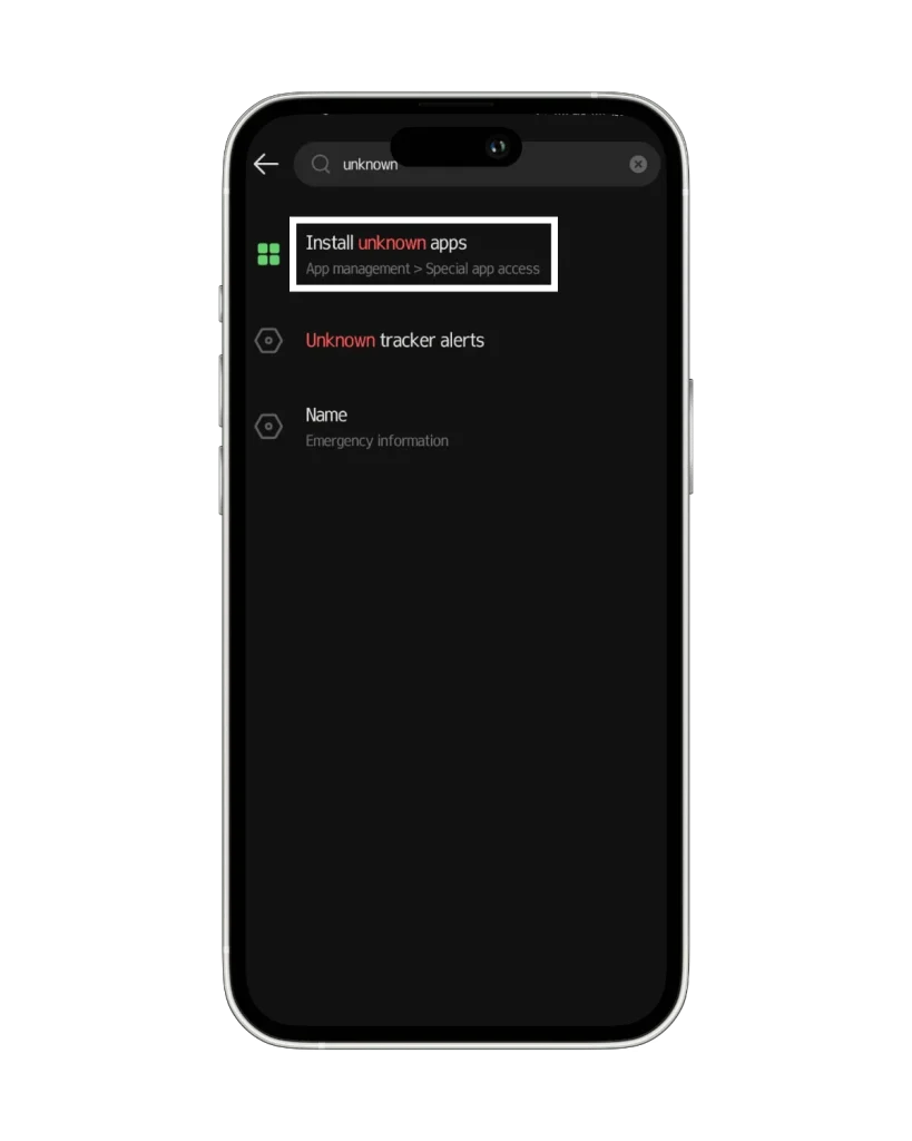 Unknown app instaler